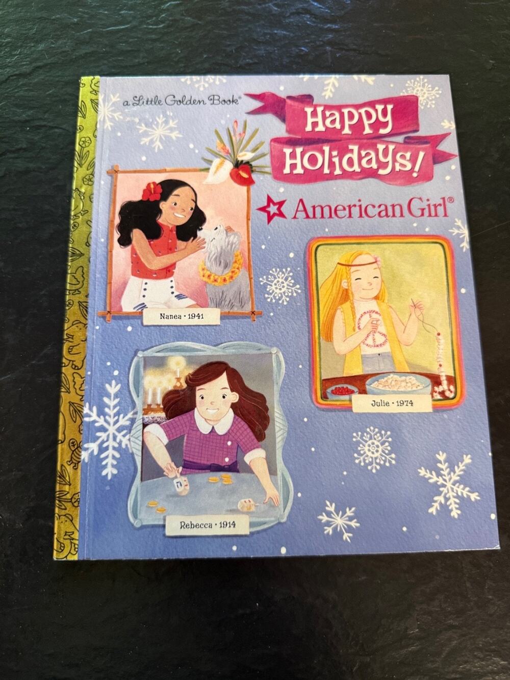 Happy Holidays, American Girl Little Golden Book CHRISTMAS Girls Kids